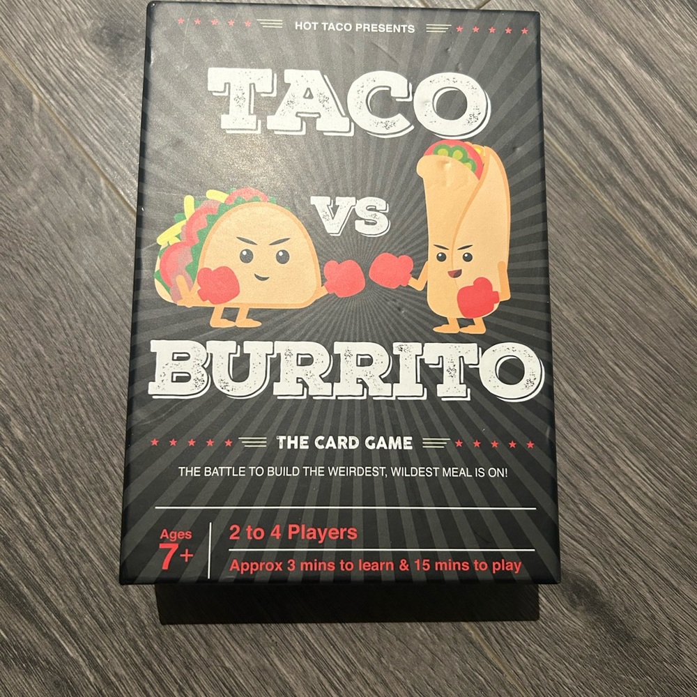 Taco vs Burrito Card Game by - Black